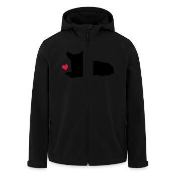 Corgi - Men’s Recycled Softshell Jacket by Stanley/Stella - black - Front - AI Model Male 185 light (185cm)