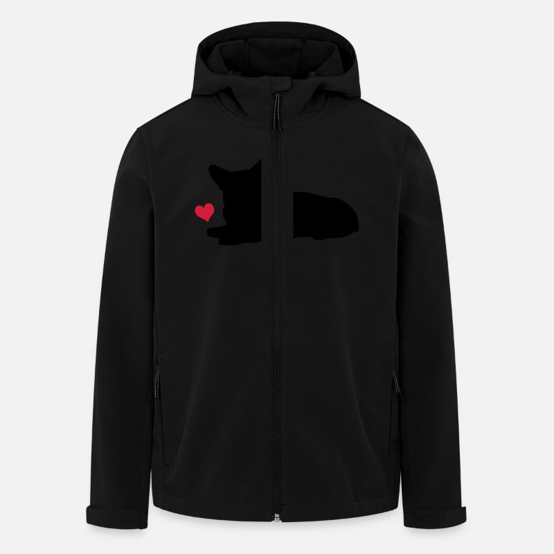 Corgi - Recycelte Männer Softshell-Jacke von Stanley/Stella - Schwarz