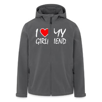 I love my girlfriend - Recycelte Männer Softshell-Jacke von Stanley/Stella - Schwarz - Vorne - AI Model Male 185 light (185cm)