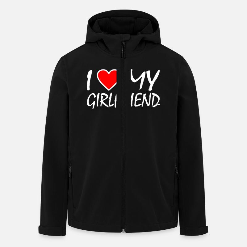 I love my girlfriend - Veste softshell homme en polyester recyclé Stanley/Stella - noir