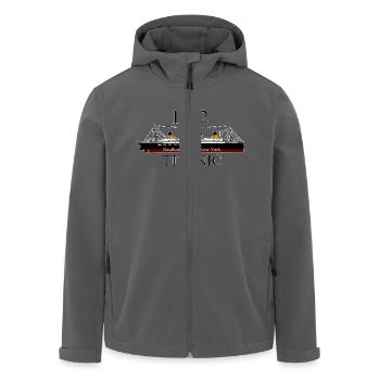 Titanic - Men’s Recycled Softshell Jacket by Stanley/Stella - black - Front - AI Model Male 185 light (185cm)