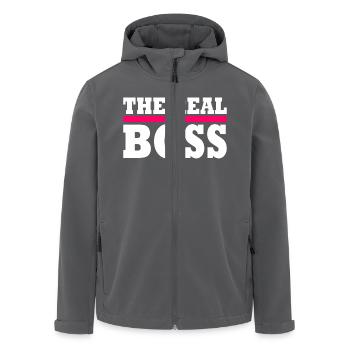 The real boss - Recycelte Männer Softshell-Jacke von Stanley/Stella - Anthrazit - Vorne - AI Model Male 185 light (185cm)