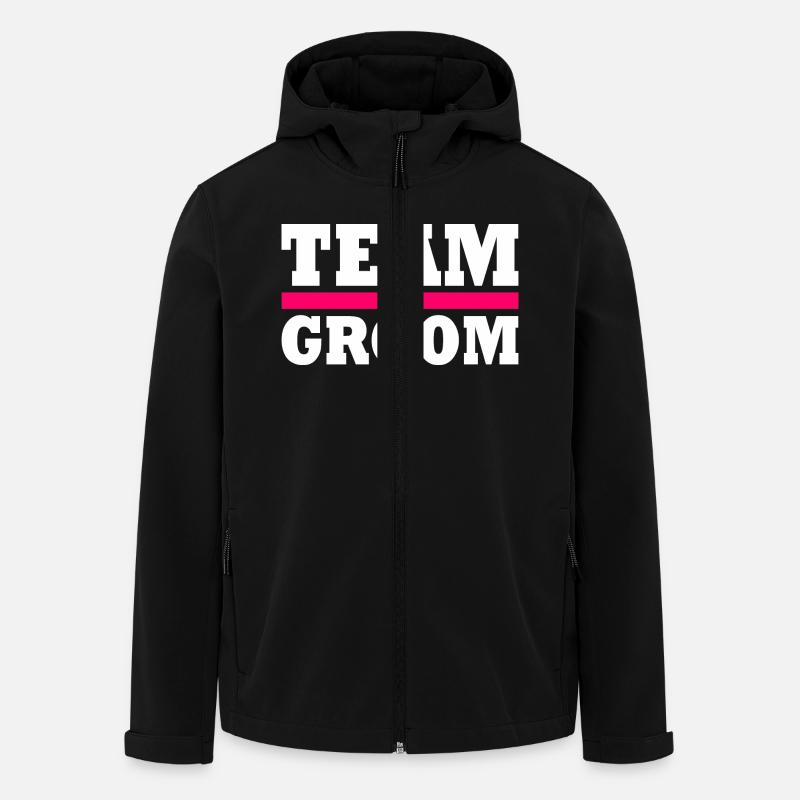 Team groom - Recycelte Männer Softshell-Jacke von Stanley/Stella - Schwarz