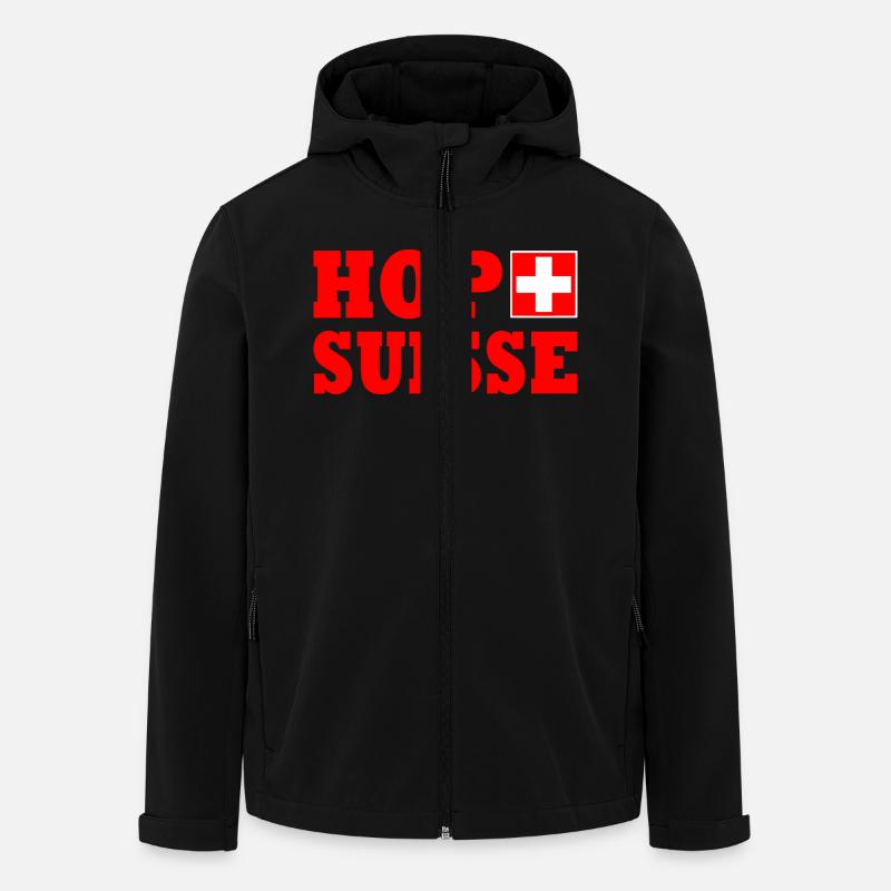 Hop suisse - Recycelte Männer Softshell-Jacke von Stanley/Stella - Schwarz
