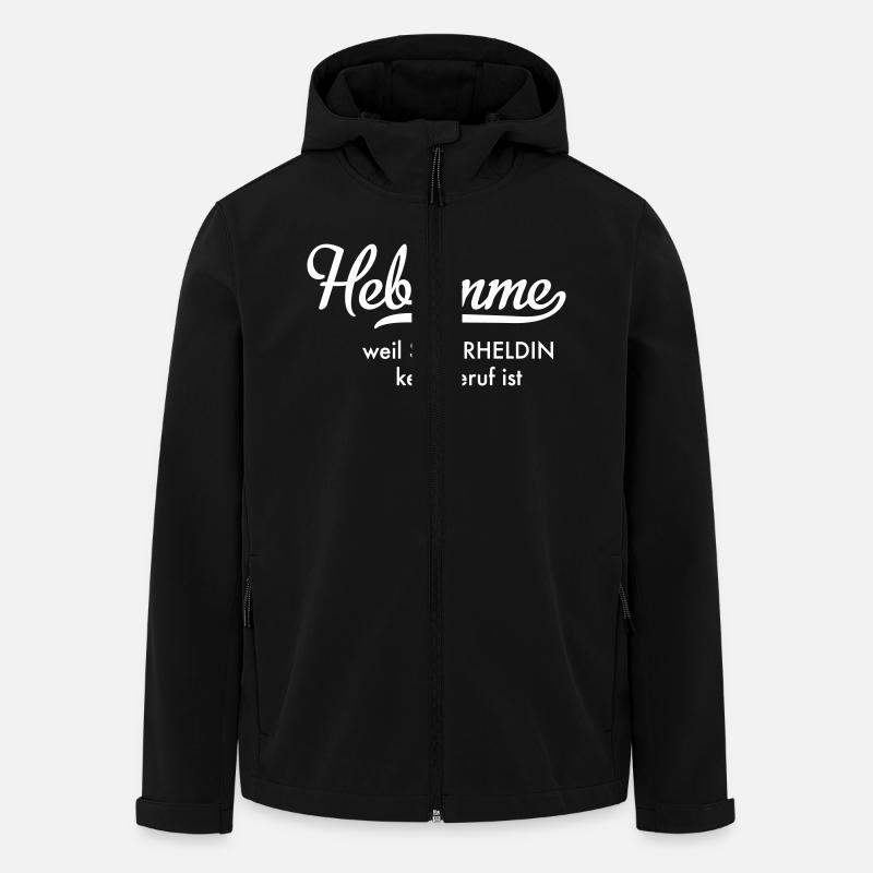 Hebamme - Recycelte Männer Softshell-Jacke von Stanley/Stella - Schwarz