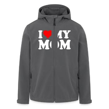I love my mom - Recycelte Männer Softshell-Jacke von Stanley/Stella - Schwarz - Vorne - AI Model Male 185 light (185cm)