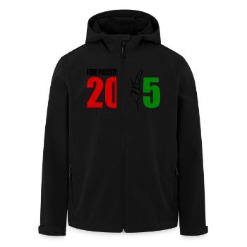 Free palestine 2025 - Veste softshell homme en polyester recyclé Stanley/Stella - noir - Devant - AI Model Male 185 light (185cm)