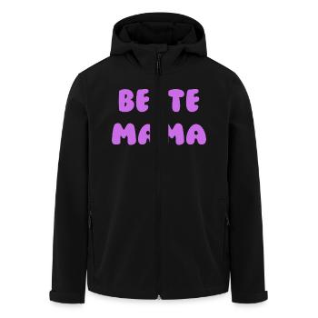 Beste Mama Lila - Recycelte Männer Softshell-Jacke von Stanley/Stella - Schwarz - Vorne - AI Model Male 185 light (185cm)