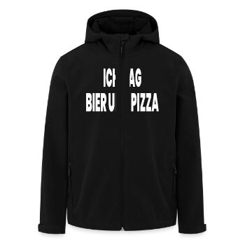 Bier - Recycelte Männer Softshell-Jacke von Stanley/Stella - Schwarz - Vorne - AI Model Male 185 light (185cm)