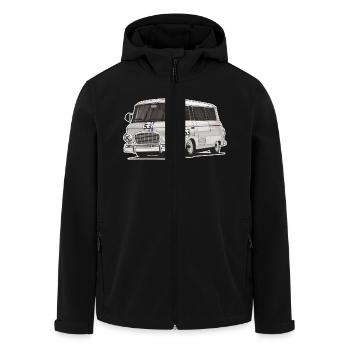 Barkas B1000 // Illustration - Recycelte Männer Softshell-Jacke von Stanley/Stella - Schwarz - Vorne - AI Model Male 185 light (185cm)