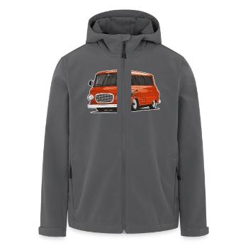 Barkas B1000 // Illustration - Recycelte Männer Softshell-Jacke von Stanley/Stella - Schwarz - Vorne - AI Model Male 185 light (185cm)