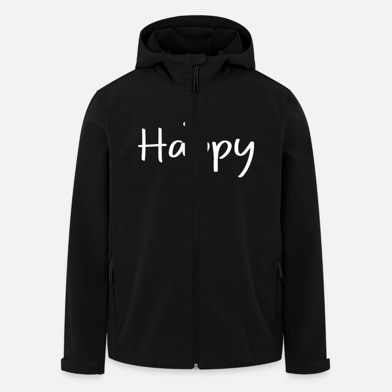 be Happy - Recycelte Männer Softshell-Jacke von Stanley/Stella - Schwarz