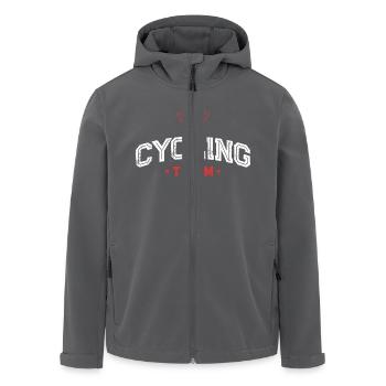 Cycling Team - Men’s Recycled Softshell Jacket by Stanley/Stella - black - Front - AI Model Male 185 light (185cm)