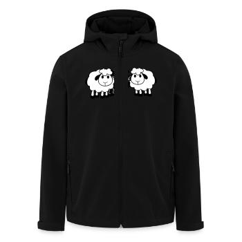 Black Sheep 3 Friends Équipe Crew Mouton Mignon - Veste softshell homme en polyester recyclé Stanley/Stella - noir - Devant - AI Model Male 185 light (185cm)