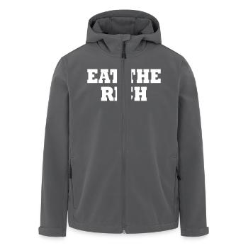 Eat the rich - Recycelte Männer Softshell-Jacke von Stanley/Stella - Anthrazit - Vorne - AI Model Male 185 light (185cm)