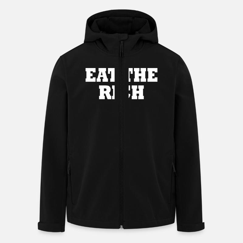 Eat the rich - Veste softshell homme en polyester recyclé Stanley/Stella - noir