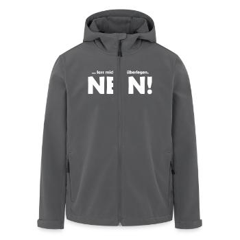 ... lass mich kurz überlegen. NEIN! - Recycelte Männer Softshell-Jacke von Stanley/Stella - Schwarz - Vorne - AI Model Male 185 light (185cm)