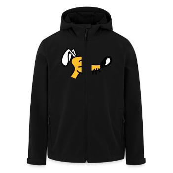 Visage de chien Petit Tête d’animal de compagnie Mignon - Veste softshell homme en polyester recyclé Stanley/Stella - noir - Devant - AI Model Male 185 light (185cm)