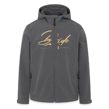 Team Bride - Recycelte Männer Softshell-Jacke von Stanley/Stella - Schwarz - Vorne - AI Model Male 185 light (185cm)