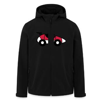 Hund Auto fahren Wettrennen Autosport Rennauto - Recycelte Männer Softshell-Jacke von Stanley/Stella - Schwarz - Vorne - AI Model Male 185 light (185cm)