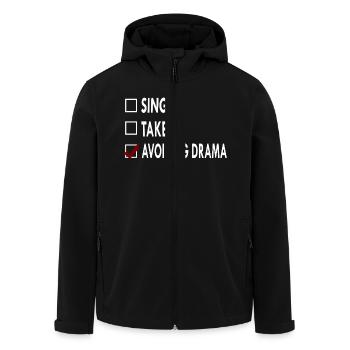 SINGLE AVOIDING DRAMA - Veste softshell homme en polyester recyclé Stanley/Stella - noir - Devant - AI Model Male 185 light (185cm)