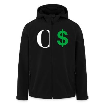 Lettre o dollar - Veste softshell homme en polyester recyclé Stanley/Stella - noir - Devant - AI Model Male 185 light (185cm)