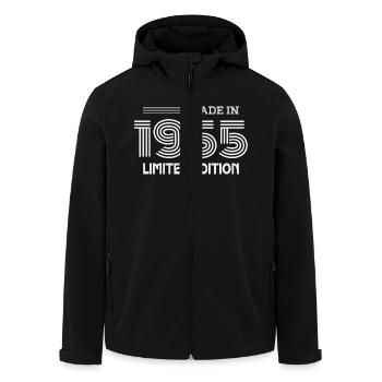 1955 Birthday Gift Idea 1955 - Men’s Recycled Softshell Jacket by Stanley/Stella - black - Front - AI Model Male 185 light (185cm)