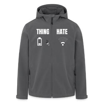 things i hate connection power loading - Recycelte Männer Softshell-Jacke von Stanley/Stella - Schwarz - Vorne - AI Model Male 185 light (185cm)