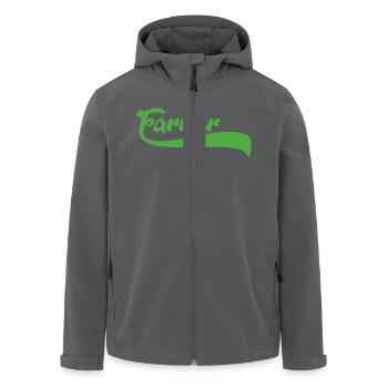 Stolzer Landwirt Bauer Geschenk Spruch Farmer - Recycelte Männer Softshell-Jacke von Stanley/Stella - Schwarz - Vorne - AI Model Male 185 light (185cm)