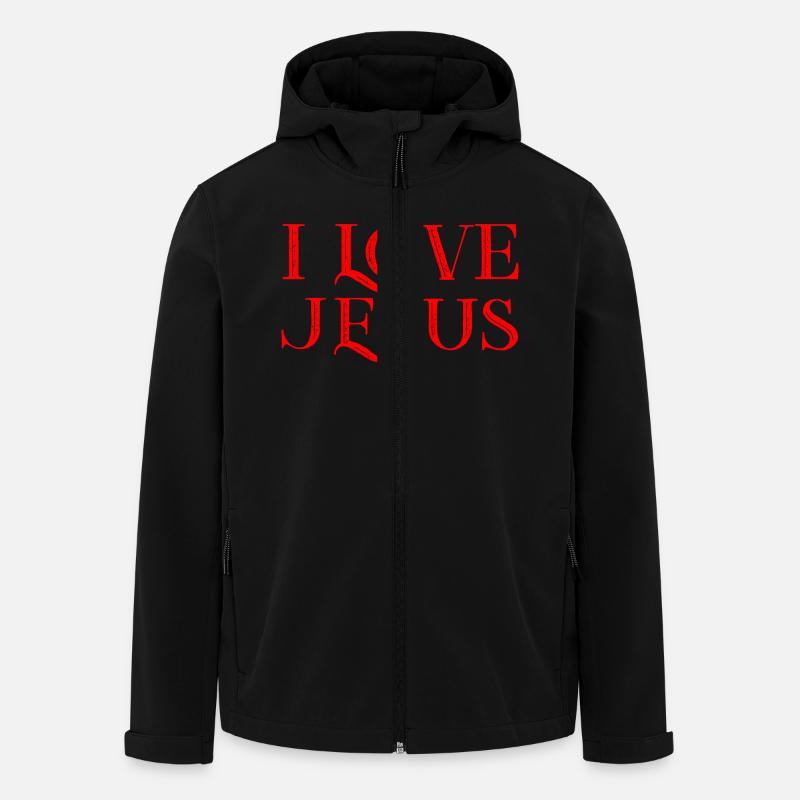 Jesus love - Recycelte Männer Softshell-Jacke von Stanley/Stella - Schwarz