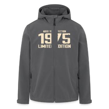 1975 Limited edition 1975 Birthday 1975 Retro - Men’s Recycled Softshell Jacket by Stanley/Stella - black - Front - AI Model Male 185 light (185cm)