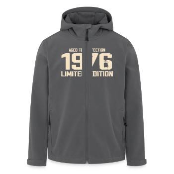 1976 Limited edition 1976 Birthday 1976 Retro - Men’s Recycled Softshell Jacket by Stanley/Stella - black - Front - AI Model Male 185 light (185cm)