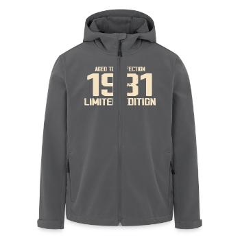 1981 Limited edition 1981 Birthday 1981 Retro - Men’s Recycled Softshell Jacket by Stanley/Stella - black - Front - AI Model Male 185 light (185cm)