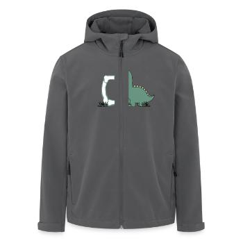 Letter O - Men’s Recycled Softshell Jacket by Stanley/Stella - black - Front - AI Model Male 185 light (185cm)