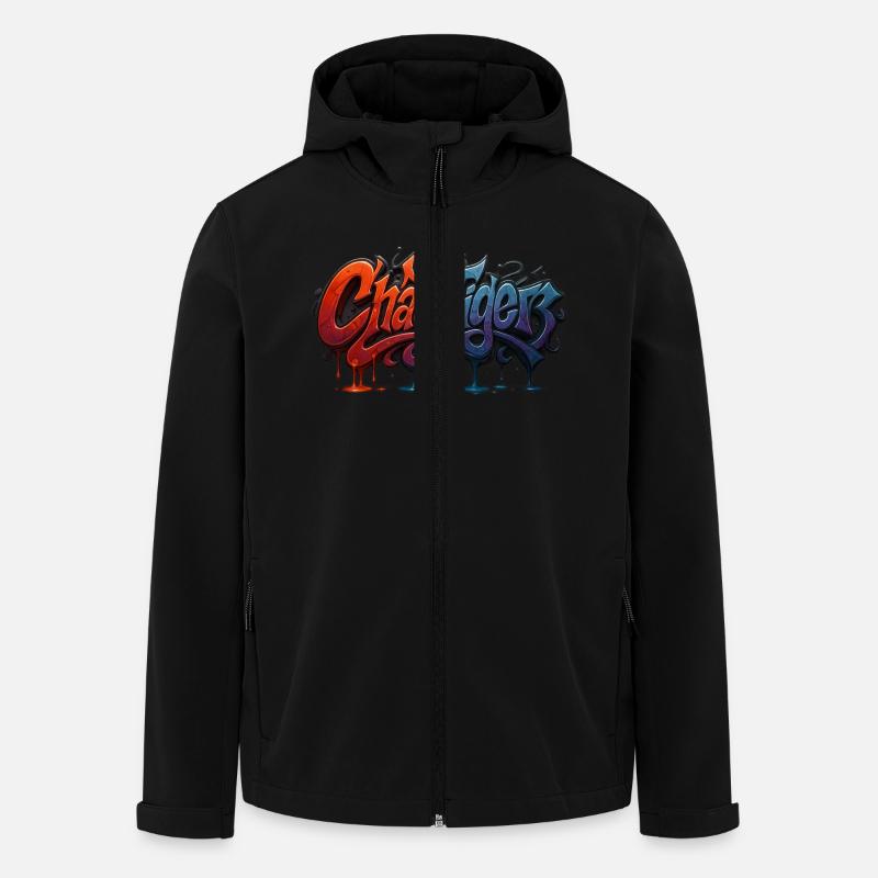 Chaos Tiger - Wildstyle Graffiti Design - Men’s Recycled Softshell Jacket by Stanley/Stella - black