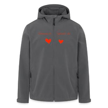 Sonnenschein beginnt im Herzen - Recycelte Männer Softshell-Jacke von Stanley/Stella - Schwarz - Vorne - AI Model Male 185 light (185cm)