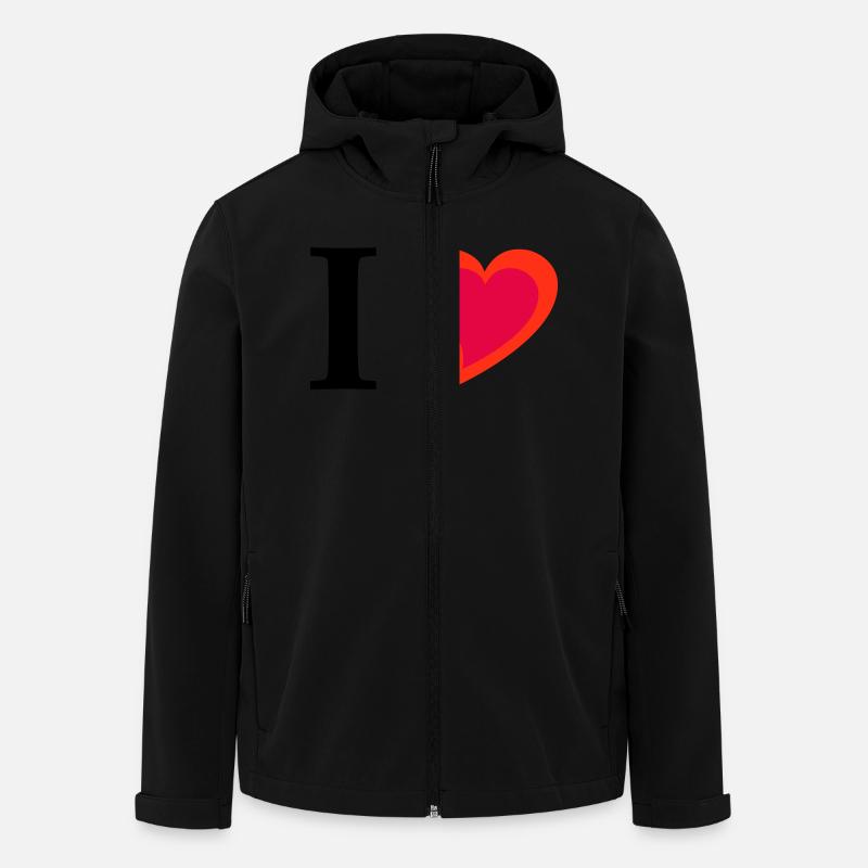 Ich liebe - Recycelte Männer Softshell-Jacke von Stanley/Stella - Schwarz