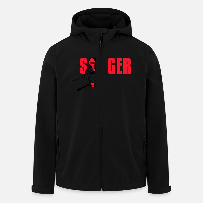 singer - Men’s Recycled Softshell Jacket by Stanley/Stella - black