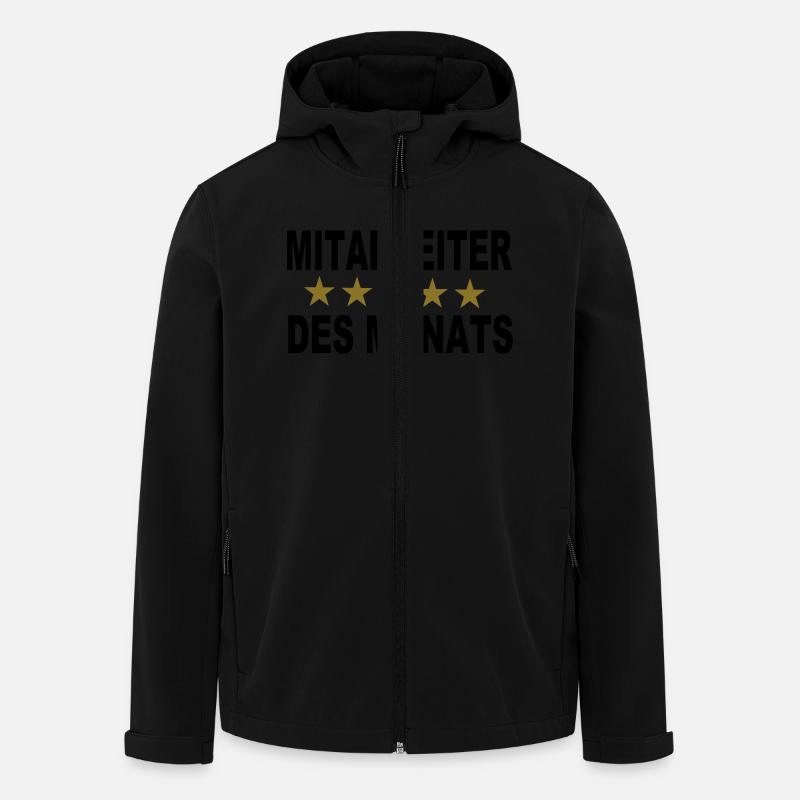 Mitarbeiter des Monats - Recycelte Männer Softshell-Jacke von Stanley/Stella - Schwarz