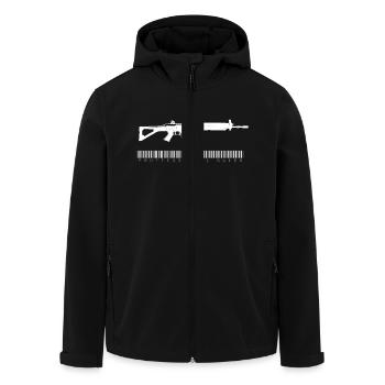 Professional Swiss - Recycelte Männer Softshell-Jacke von Stanley/Stella - Schwarz - Vorne - AI Model Male 185 light (185cm)