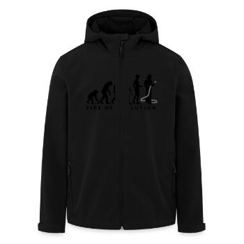 evolution_feuerwehr_2c - Recycelte Männer Softshell-Jacke von Stanley/Stella - Schwarz - Vorne - AI Model Male 185 light (185cm)