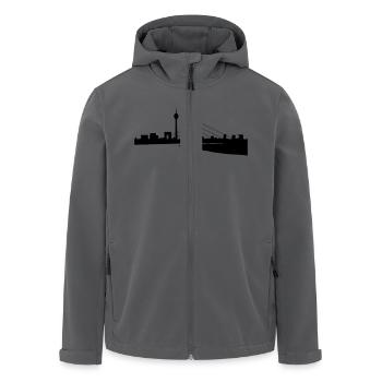 Skyline Düsseldorf - Recycelte Männer Softshell-Jacke von Stanley/Stella - Schwarz - Vorne - AI Model Male 185 light (185cm)