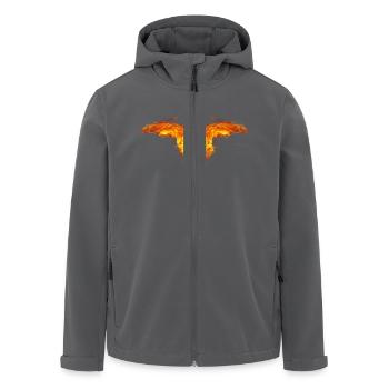 Fire skull - Veste softshell homme en polyester recyclé Stanley/Stella - noir - Devant - AI Model Male 185 light (185cm)