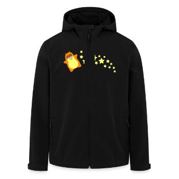 HamSternschnuppe - Recycelte Männer Softshell-Jacke von Stanley/Stella - Schwarz - Vorne - AI Model Male 185 light (185cm)