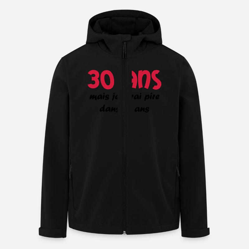 30 ans - Recycelte Männer Softshell-Jacke von Stanley/Stella - Schwarz