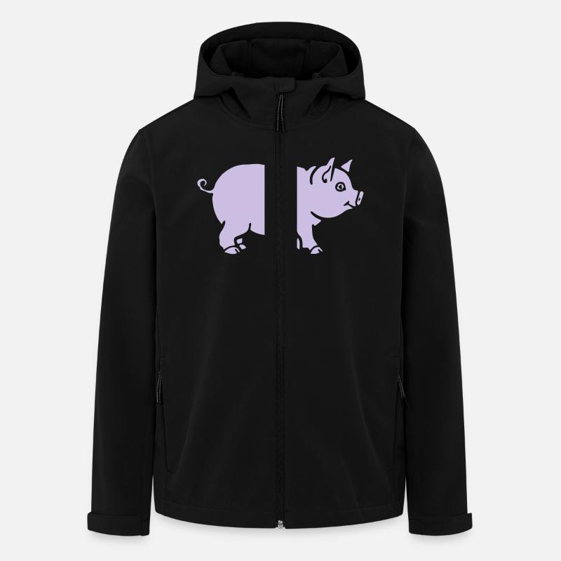 pig - Veste softshell homme en polyester recyclé Stanley/Stella - noir