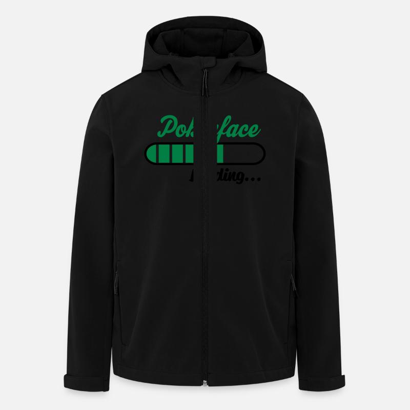 Pokerface Loading... - Recycelte Männer Softshell-Jacke Discoverer von Stanley/Stella - Schwarz