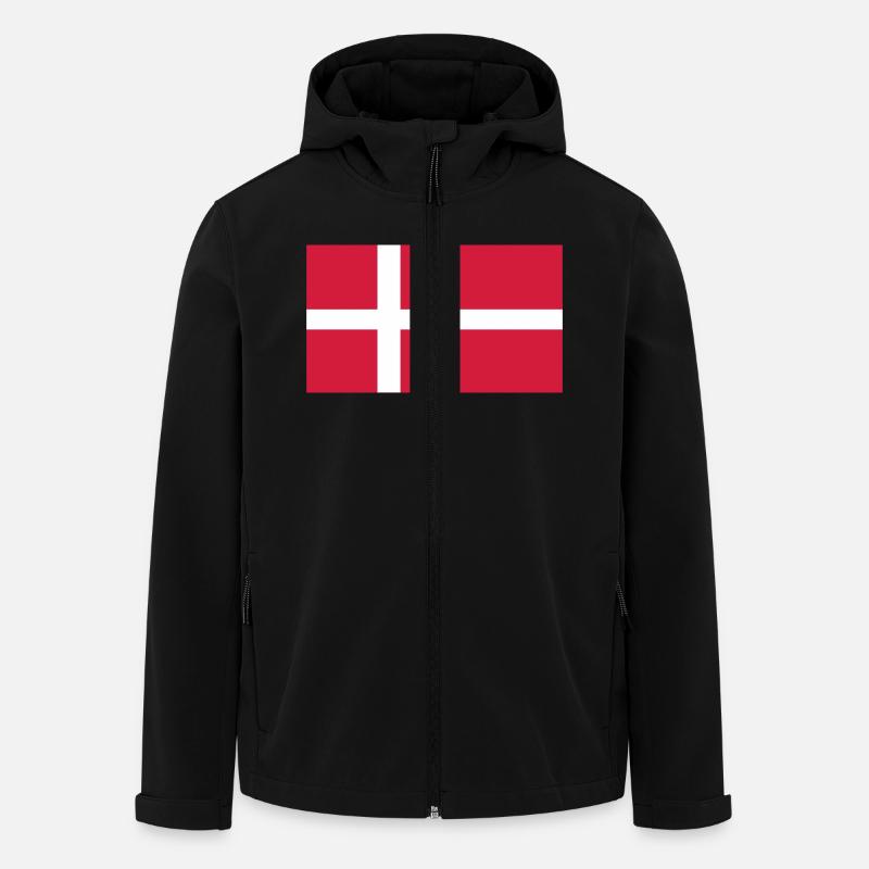 denmark flag - Recycelte Männer Softshell-Jacke von Stanley/Stella - Schwarz