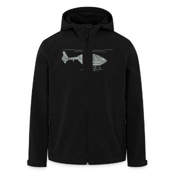 Hubschrauber 2 - Recycelte Männer Softshell-Jacke von Stanley/Stella - Schwarz - Vorne - AI Model Male 185 light (185cm)