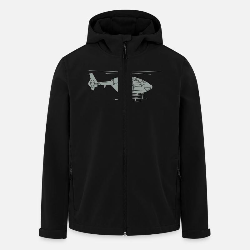 Hélicoptère 2 - Veste softshell homme en polyester recyclé Stanley/Stella - noir